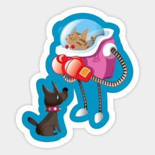 CAT vs DOG Sticker